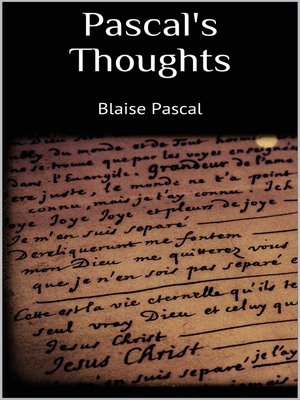 cover image of Pascal's Thoughts